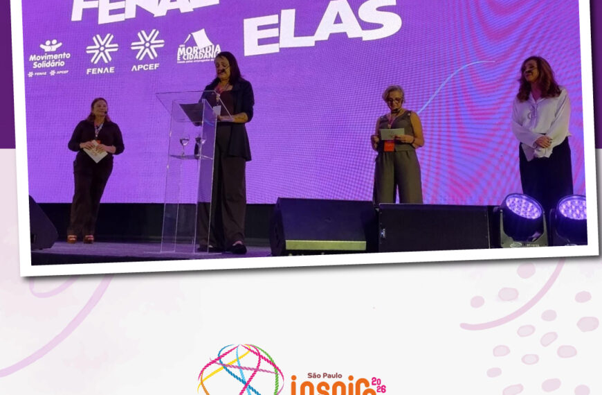 Moradia e Cidadania participa do Inspira Fenae 2026 e apresenta iniciativas de combate ao feminicídio e empoderamento feminino.